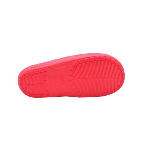 Red crocs slides
