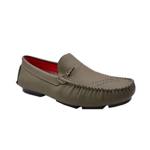 Olive Leather Loafers